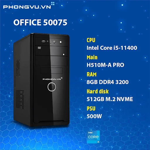 PC PV Home Office 50075 (i5-11400/8GB/512GB SSD/No OS)