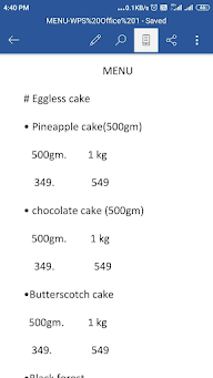 Bhumi Bakers And Confectioners menu 2