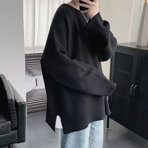 Title 5, Mens Crew Neck Sweater Solid Color Long Sleeve...