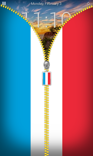 Luxembourg Flag Zipper Locker