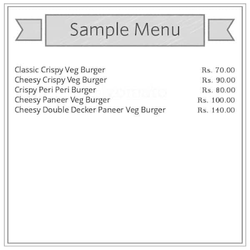 Burger & Sandwich House menu 