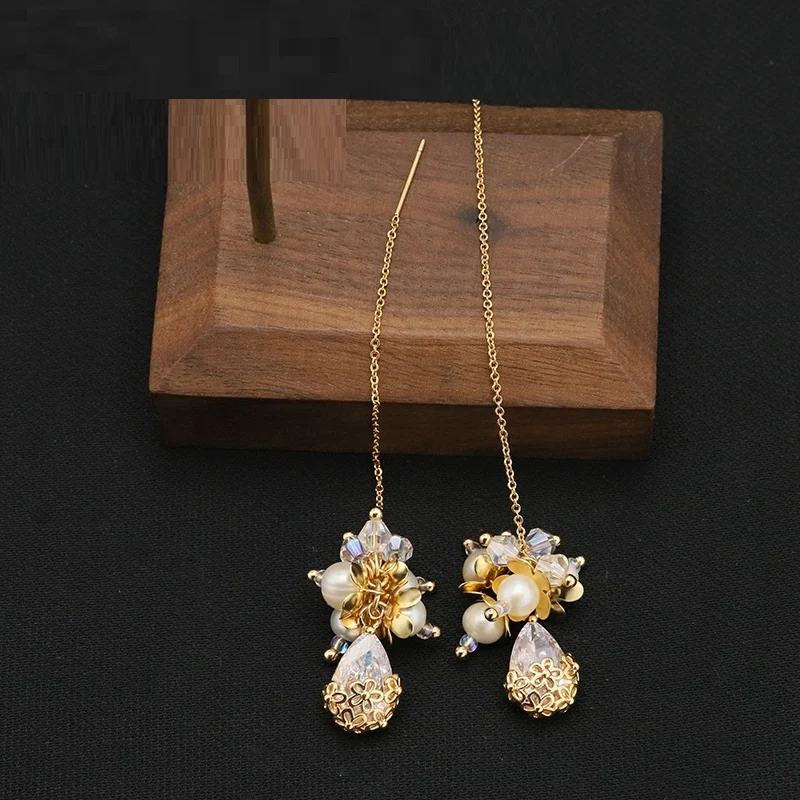 Title 5, Boucles doreilles perles naturelles, design ré...