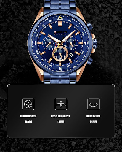 Title 5, Mens Multifunction Quartz Watch Waterproof Cal...