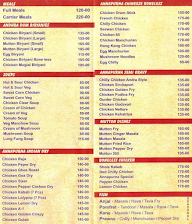 Hotel Annapoorna menu 1