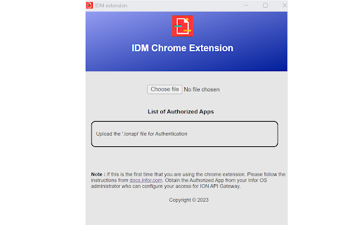 Infor IDM extension