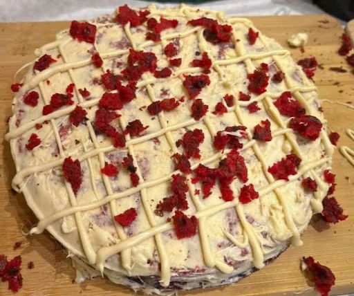 Red Velvet Cream Cheese Waffle Cake