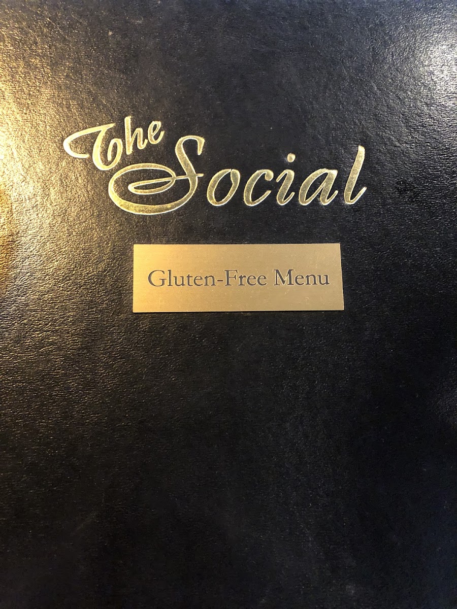 The Social gluten-free menu