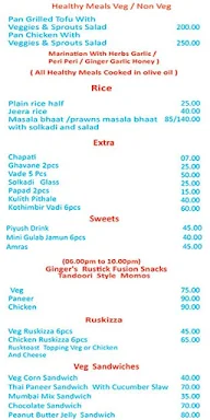 Gingers Katta menu 1