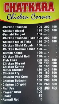 Chatkara Chicken Corner menu 1