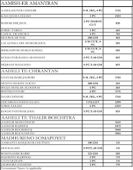 The Aaheli Bengali Restaurants menu 2