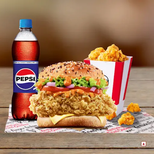 Zinger Pro Burger & Popcorn Meal