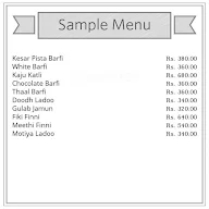 Poddar Mishthan Bhandar menu 1