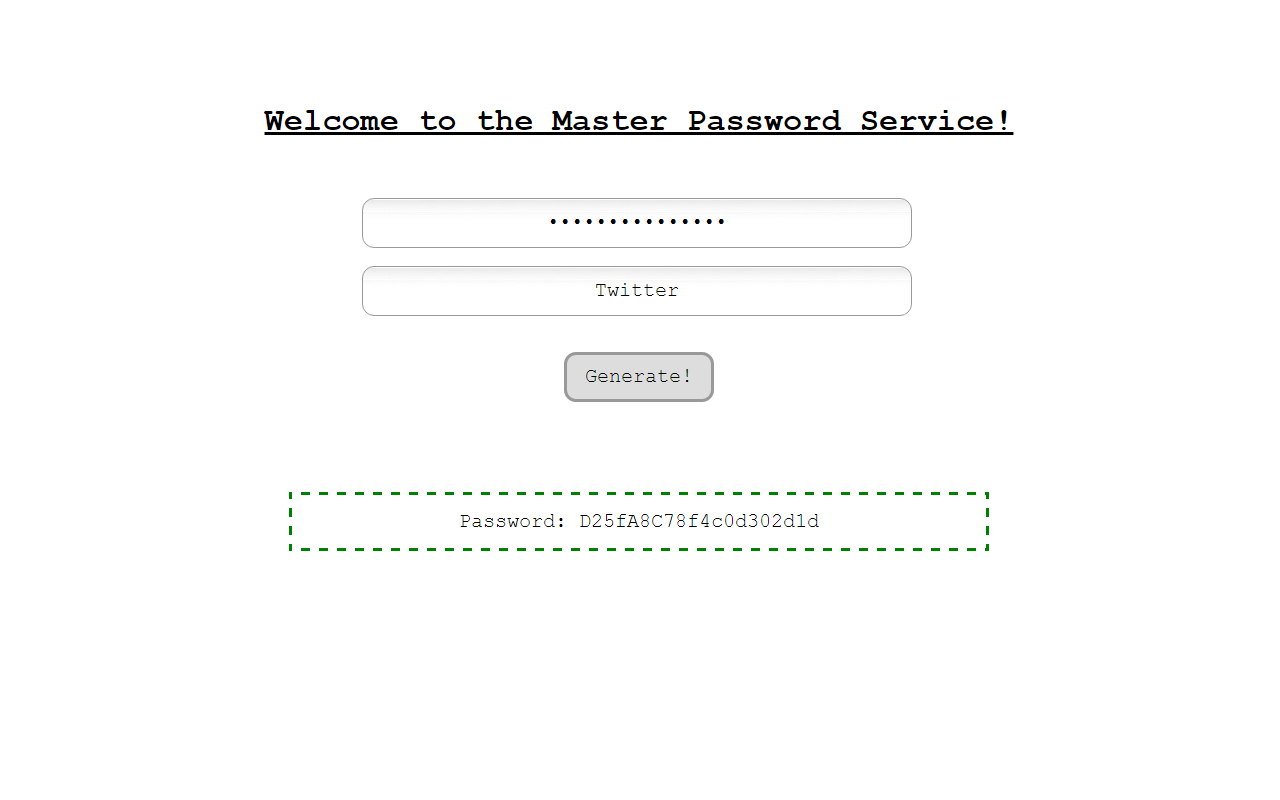 Master Password Service Preview image 0