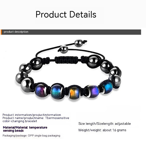 Title 2, Beaded Temperature Sensitive Color Changing Wov...