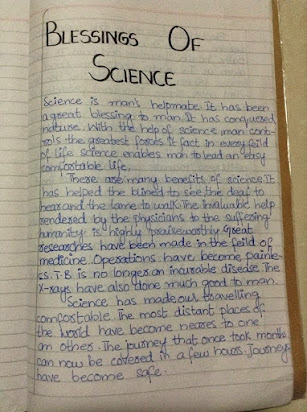 blessing of science essay 120 words