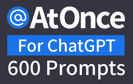 AtOnce: ChatGPT Chrome Extension & AI Prompts small promo image