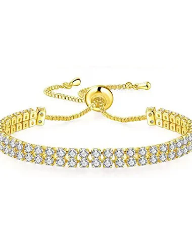 Bracelet Tennis Zircon Blanc Costum - 1