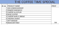 The Coffee Time menu 3