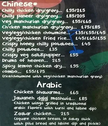 Dockyard Cafe menu 