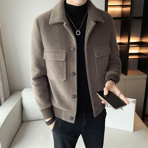 Title 3, Golden Mink Velvet Lapel Fur Coat, ultimate lux...