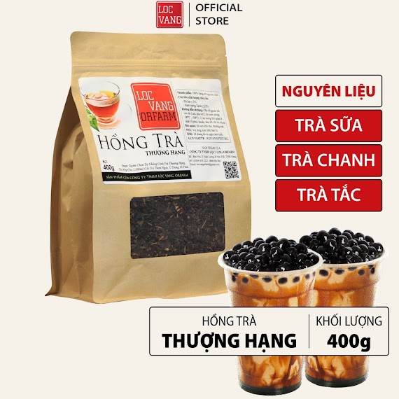 Hồng Trà, Trà Đen Nguyên Liệu Làm Trà Sữa Trân Châu Thượng Hạng 400G