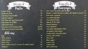 Sanky's Burger House menu 