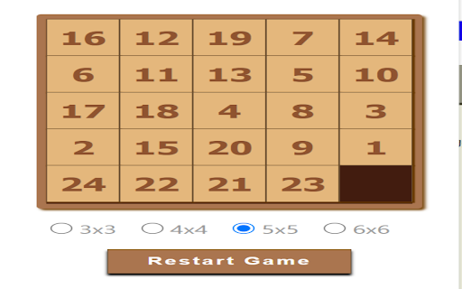 8 puzzle game