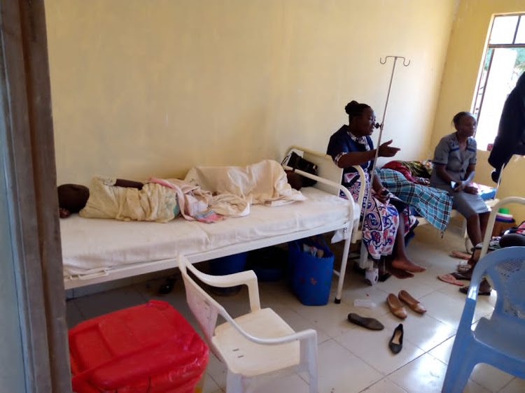 Inside the Kyuso level Four hospial ward where some of the patients are admitted.