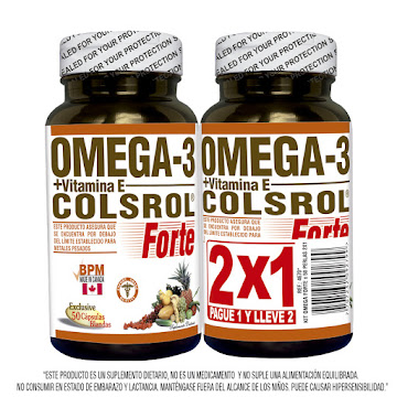 Colsrol Forte Omega 3 + Vitamina E Natural Freshly Frasco 50 Cápsulas x 2 und  