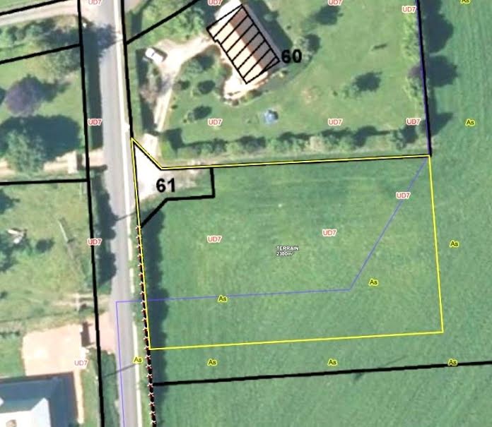Vente terrain à batir  2200 m² à Surville (14130), 123 000 €