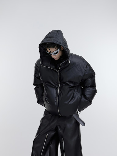 Title 5, Deconstructed Hooded Thickened Cotton Coat offe...