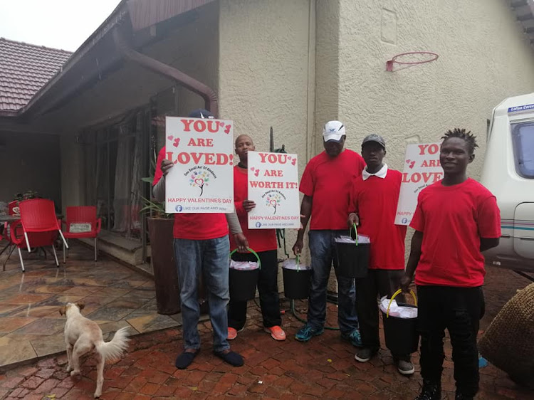 Non-profit organisation One Small Act of Kindness handed out goodies to the homeless for Valentine's Day.