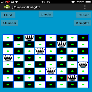 Chess Queen and Knight Problem - náhled