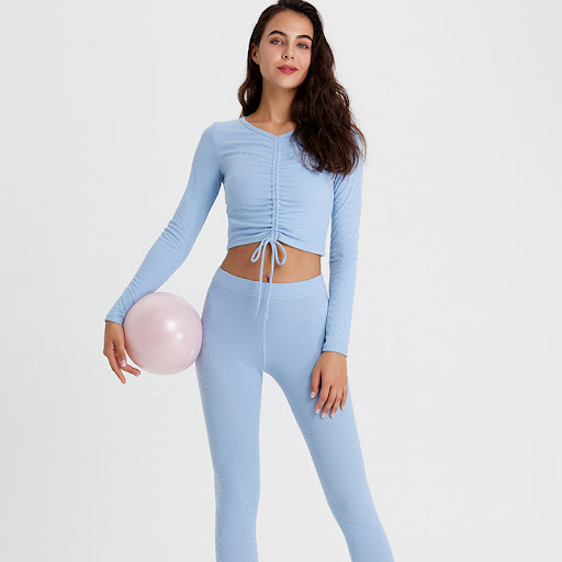 Title 8, Breathable Stretch Running Fitness Suit Long-sl...