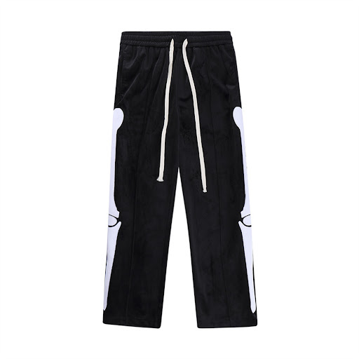 Title 7, Mens Skeleton Bone Patch Embroidered Casual Pa...