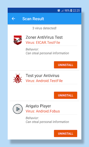 Screenshot 1 Antivirus: one Click to Scan