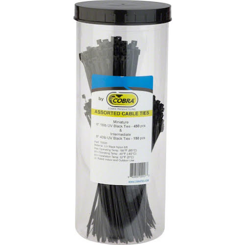 Cobra 600ct Jar of Cable Ties