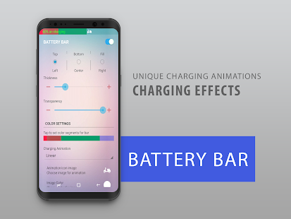 Battery Bar : Energy Bars on Status bar Screenshot