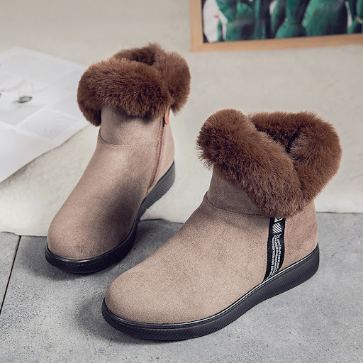 Title 3, Plus Fleece Ankle Boots Thickened Cotton Shoes ...