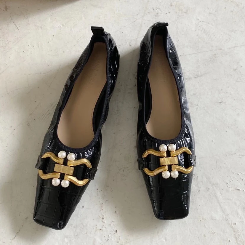 Title 5, Chaussures Plates Carrées Amoi pour Femmes Conf...