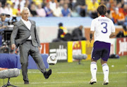 JUGGLE: Dutch coach Bert van Marwijk says if there's a toss-up between winning in style or losing and going home early, he wants to win. Pic. Toru Hanai. 19/06/2010. ©  REUTERS 

The Netherland's Coach Bert van Marwijk kicks the ball back to Japan's Yuichi Komano during their 2010 World Cup Group E soccer match at Moses Mabhida stadium in Durban June 19, 2010.  REUTERS/Toru Hanai (SOUTH AFRICA  - Tags: SPORT SOCCER WORLD CUP)