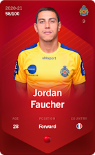Jordan Faucher 2020-21 • Rare 58/100