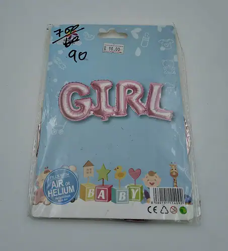 GIRL Letters Foil Balloon