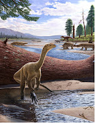 An artistic reconstruction of the Mbiresaurus raathi. Its skeleton was discovered in Zimbabwe.,
