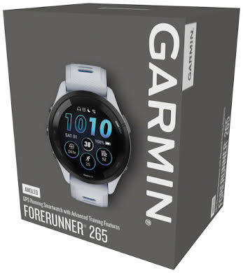 Garmin Forerunner 265 GPS Smartwatch - 46mm, Black Bezel with Whitestone Case, Whitestone/Tidal Blue Band alternate image 0