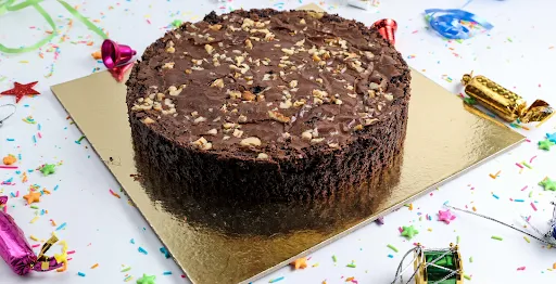 Chocolate Walnut Brownie Cake