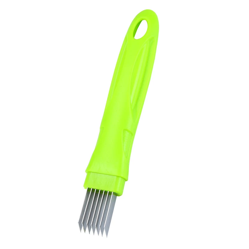 Cortador de cebolla multifuncional de acero inoxidable Corta, pica y rebana fácil y rápidamente verduras para cocinar sin esfuerzo.