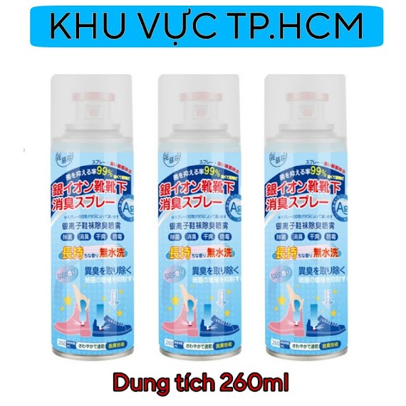 [Mã Fatrend0701 Giảm Tới 30K Đơn 99K] Xịt Khử Mùi Hôi, Khử Khuẩn Giày Dép, Làm Thơm Tủ Giày Công Nghệ Nano Bạc