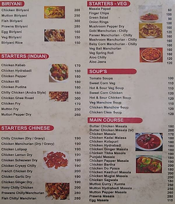 Akshaya Deluxe menu 