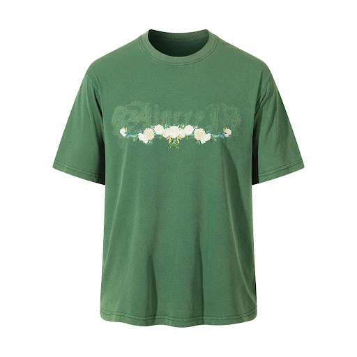 Title 6, Mens Flower Letter Print Short-Sleeve Summer T...